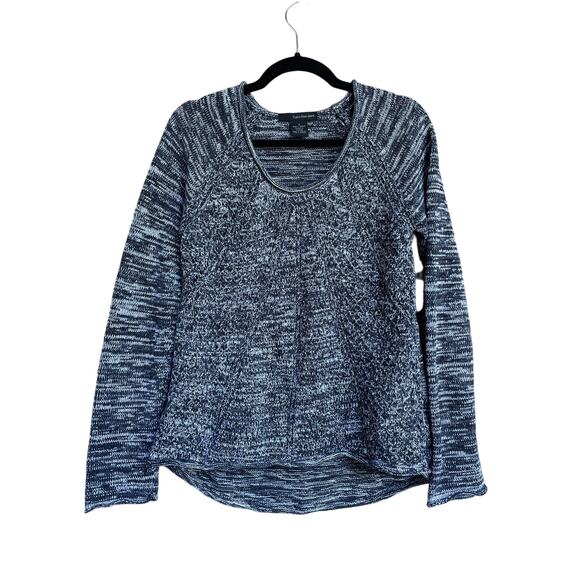 Calvin Klein, Size Medium, Gray Marled Knit Sweater, Sunburst Pattern Minimalist - Picture 1 of 5